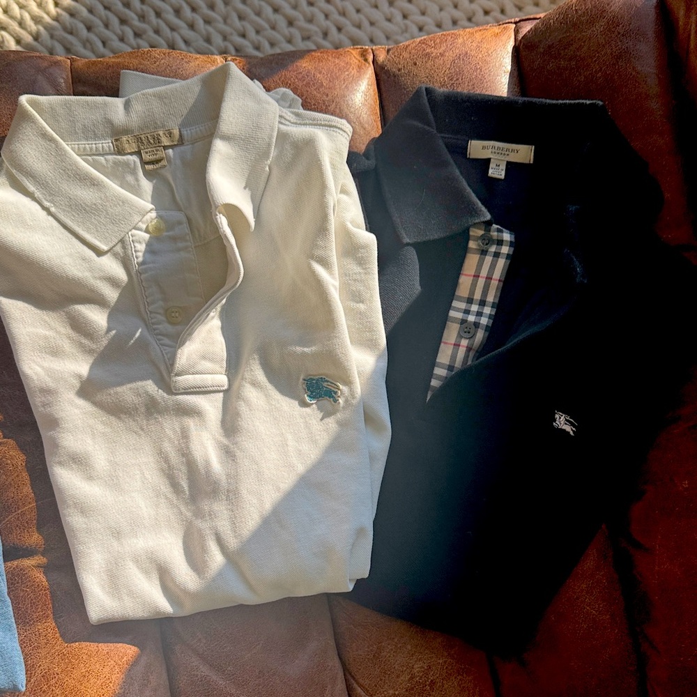 2 Burberry polo shirts